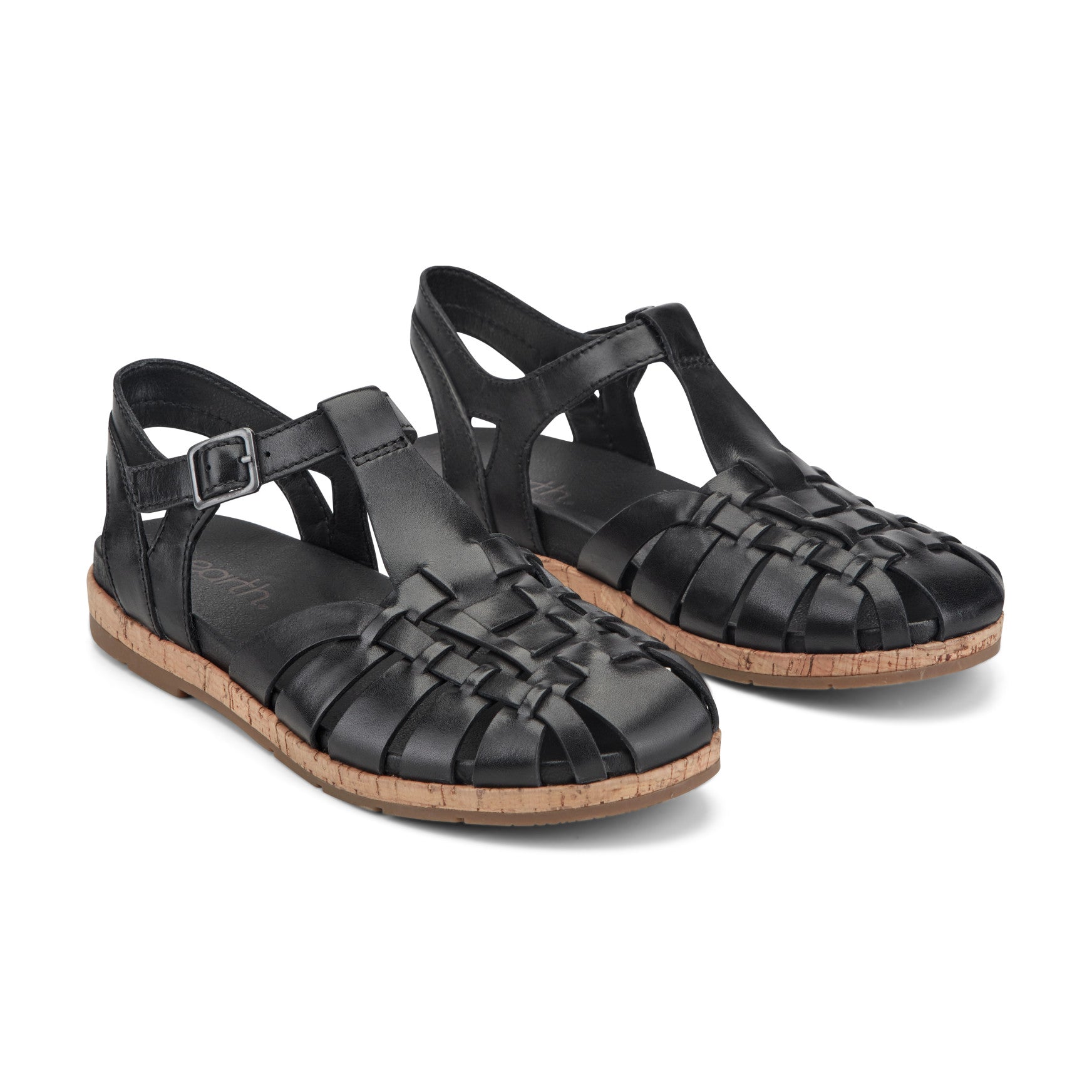 Women's Alazia Fisherman Sandals - Black Leather | earth® shoes