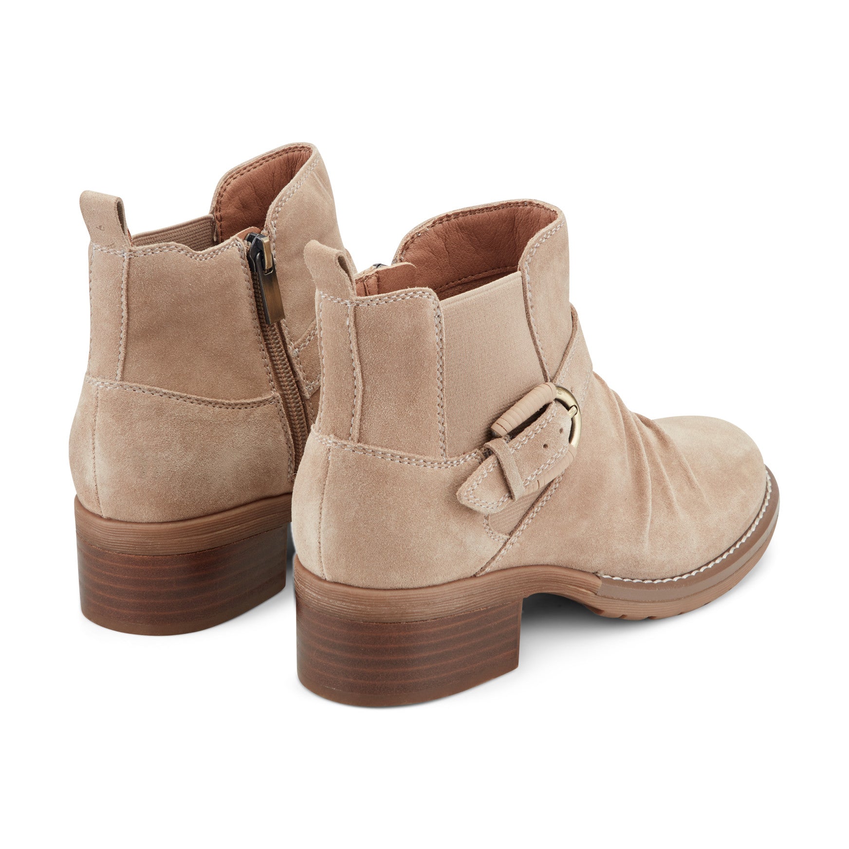Zane Suede Ruched Booties