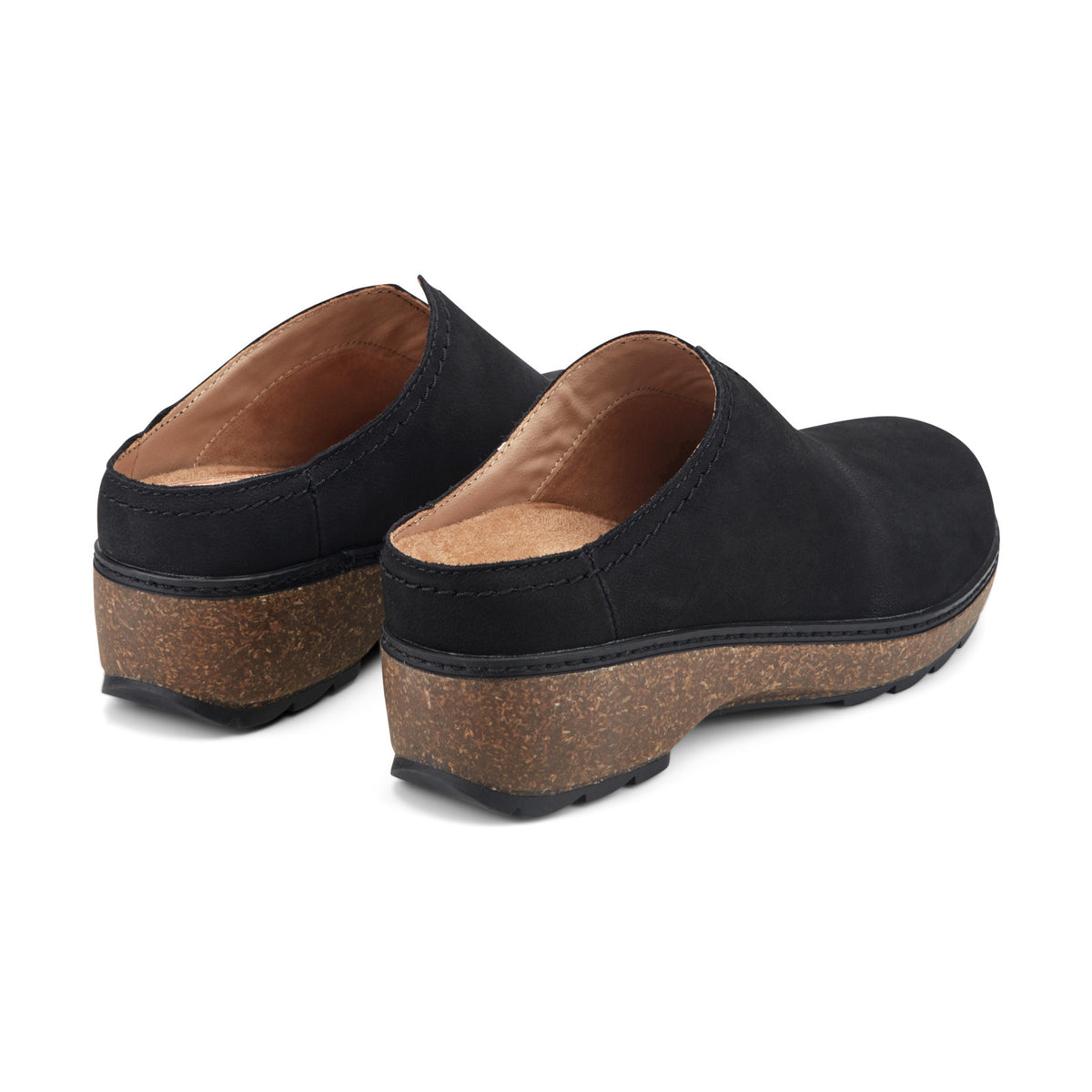 Women's Kolia Round Toe Slip-on Casual Clogs - Matte Black Leather ...