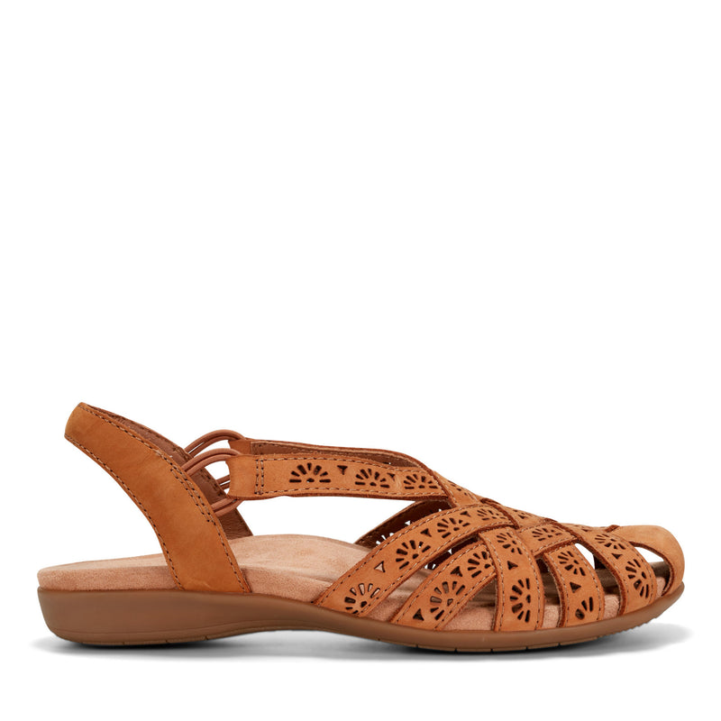 Briel Round Toe Casual Slingback Flat Sandals