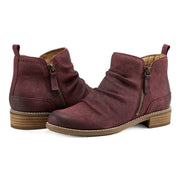 Nadya Round Toe Ruched Casual Booties
