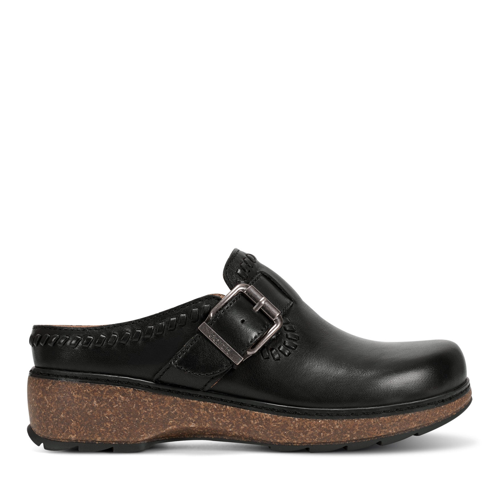 Earth Women's Kay Stitched Round Toe Clogs - Black