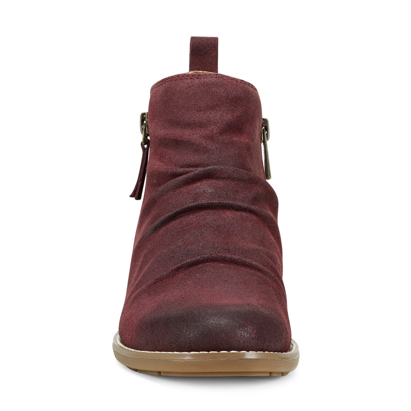 Nadya Round Toe Ruched Casual Booties