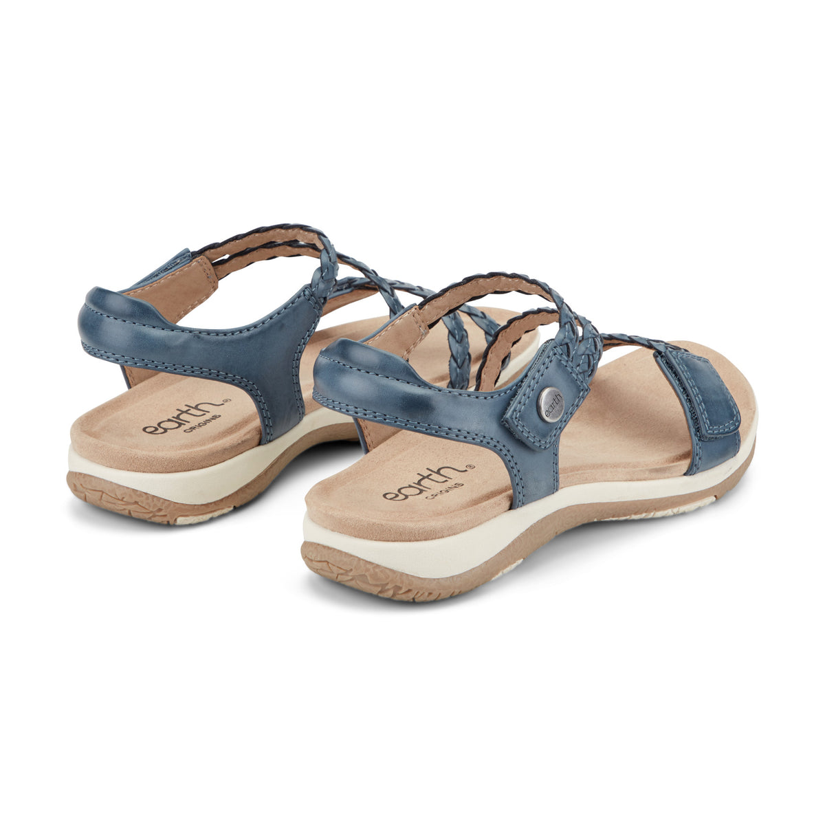 Women's Stellon Braided Strappy Sandals - Medium Blue | earth® shoes