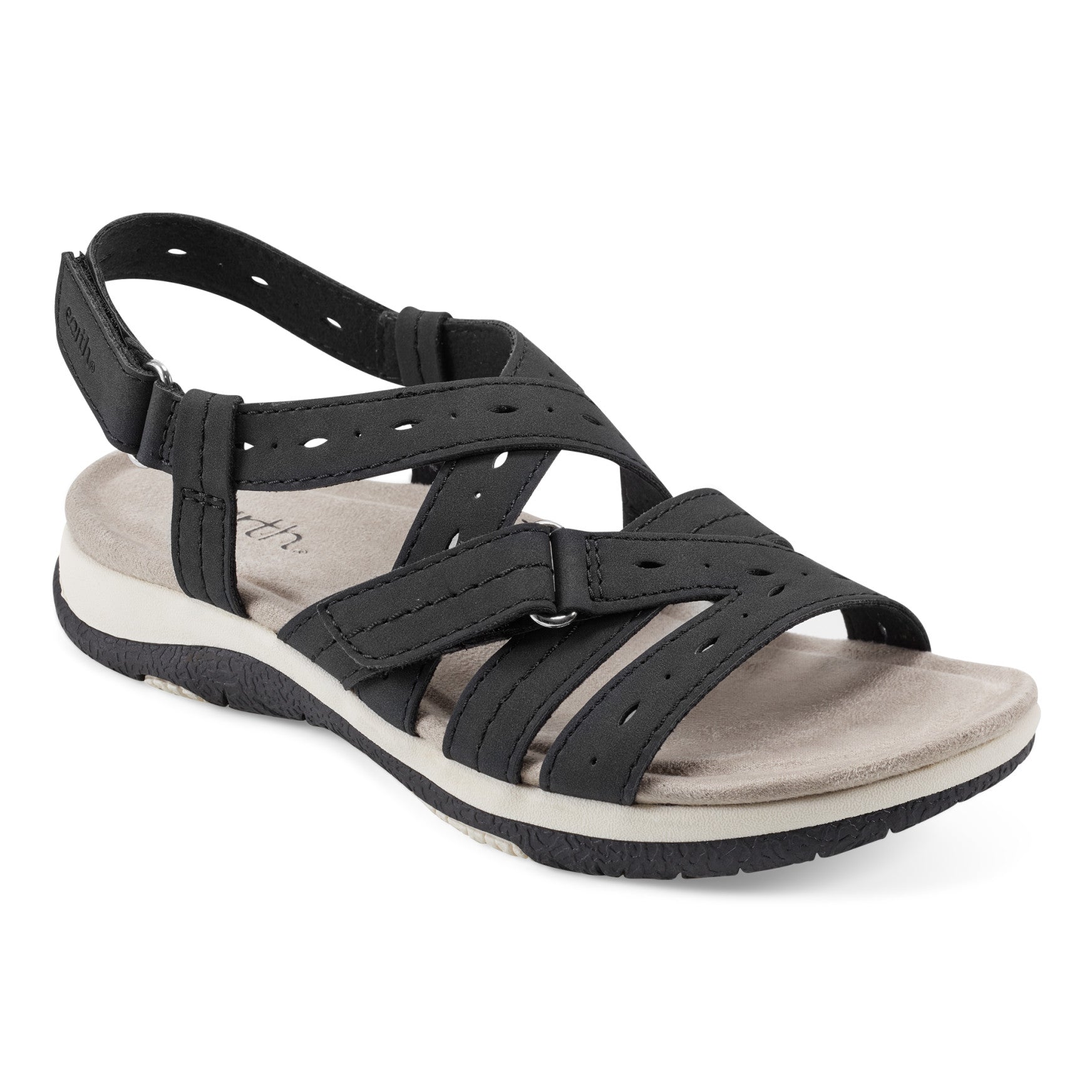 Samsin Round Toe Strappy Casual Flat Sandals
