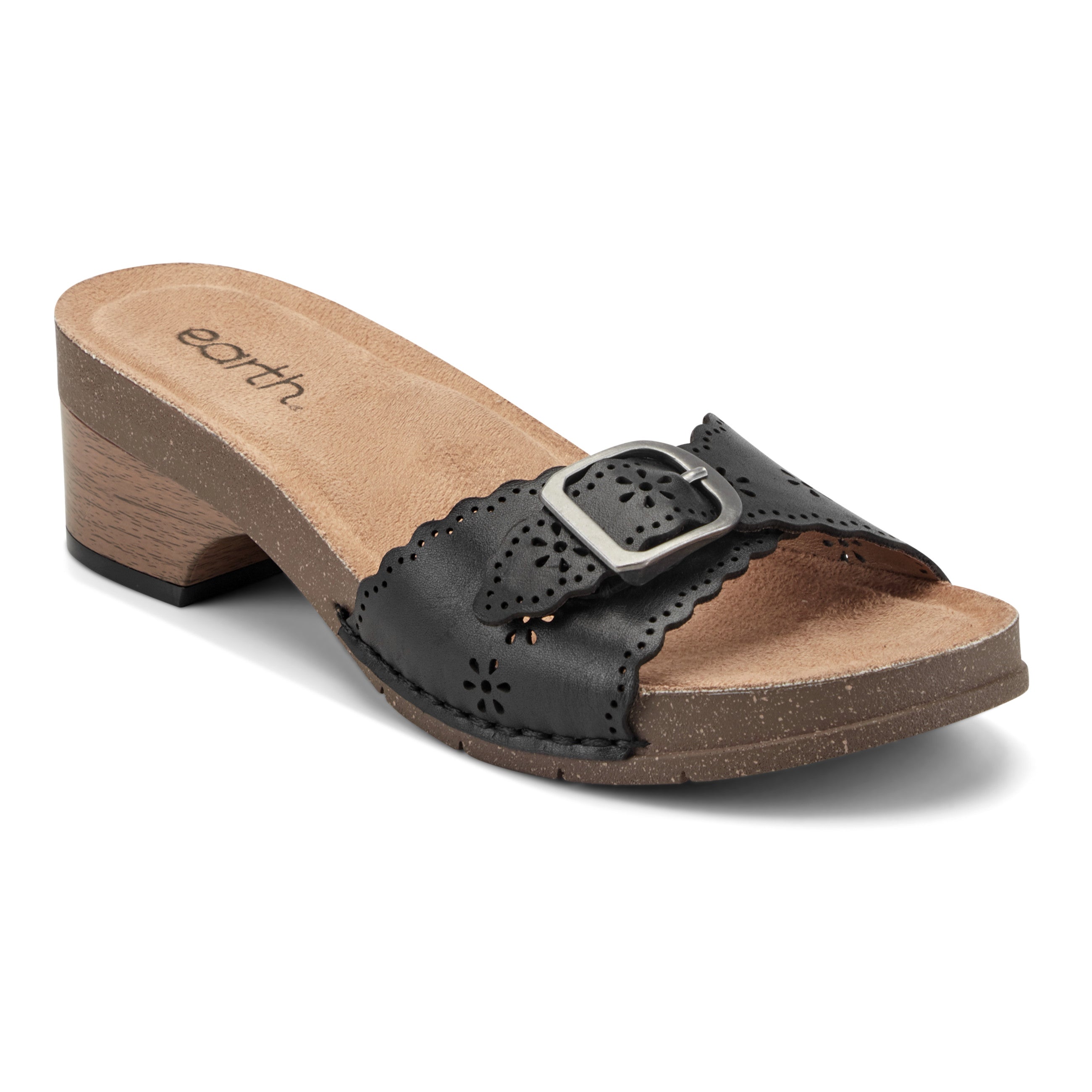 Women's Haisly Slip-on Sandals - Black Leather | earth® shoes