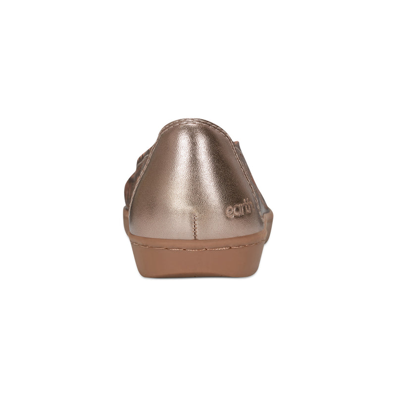 Women's Luna Round Toe Casual Slip-on Ballet Flats - Gold | earth shoes Women's Luna Round Toe Casual Slip-on Ballet Flats - Gold | earth shoes