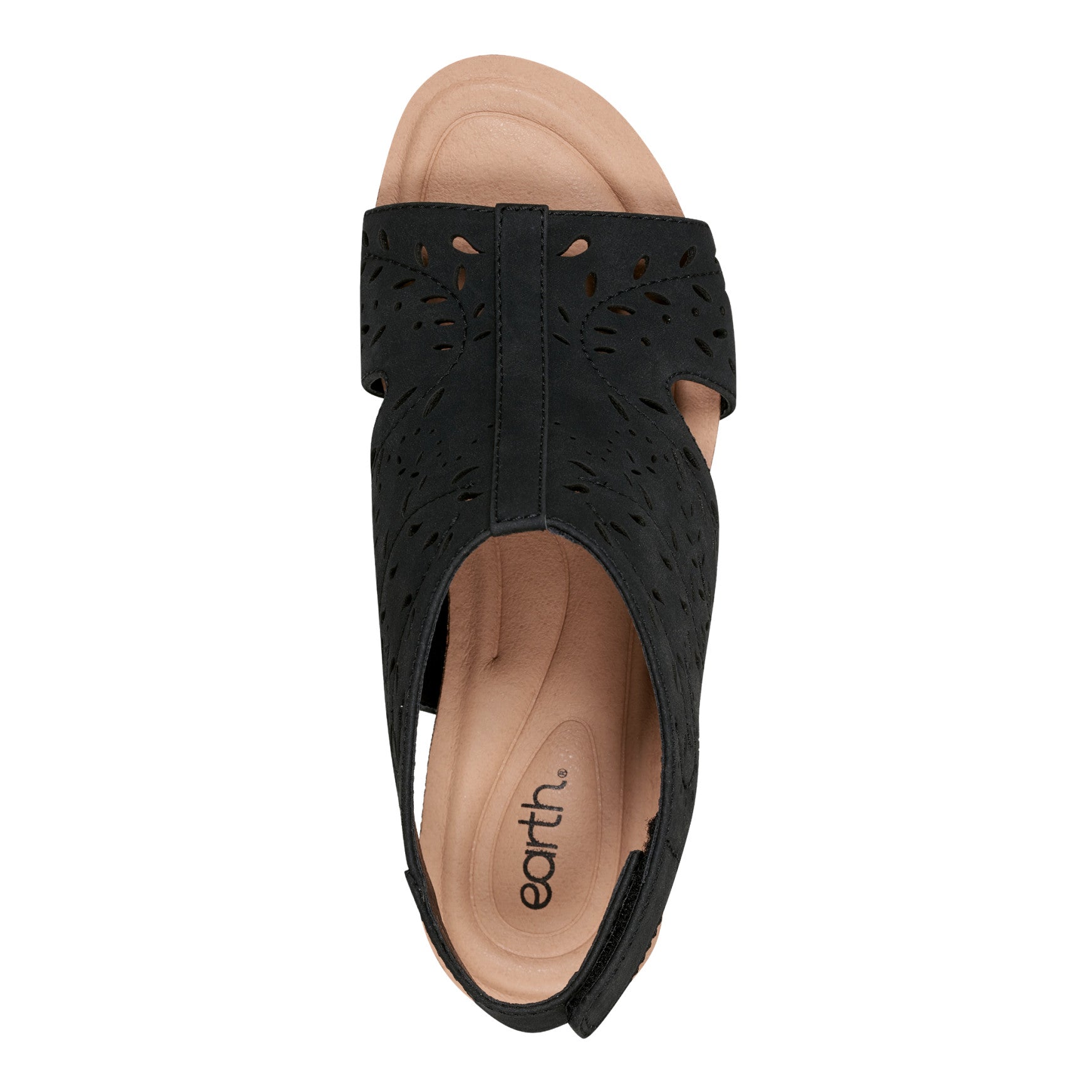 Halin Round Toe Slingback Wedge Sandals