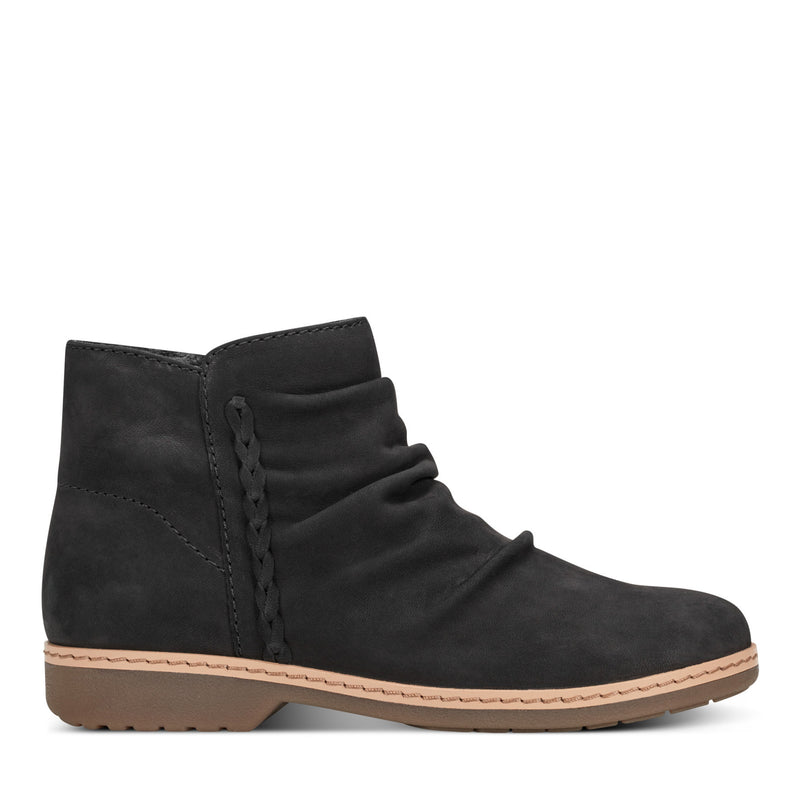 Hilaree Water Repellent Round Toe Ruched Casual Booties