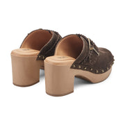 Gilly Heeled Suede Clogs