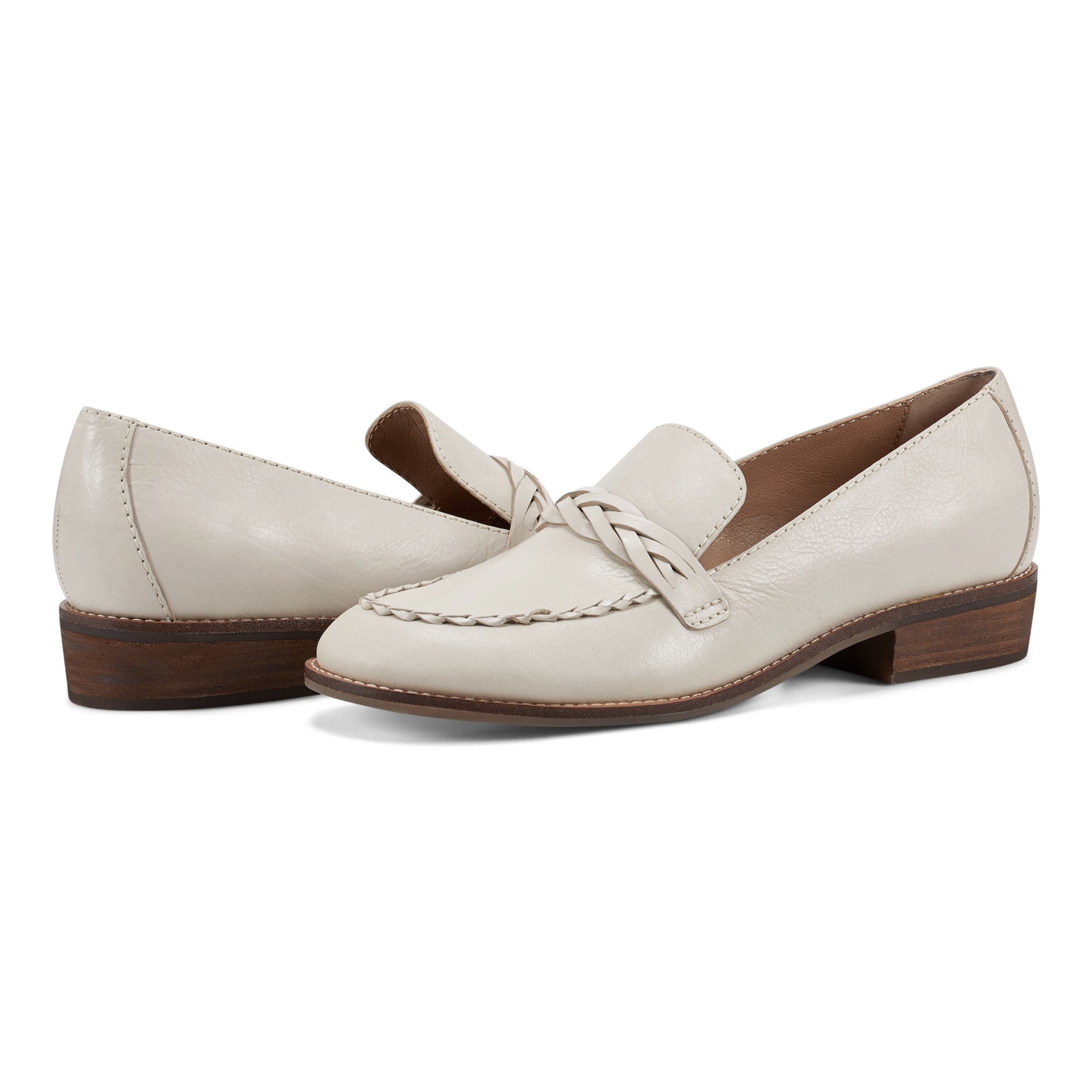 Edie Stacked Heel Casual Slip-on Loafers