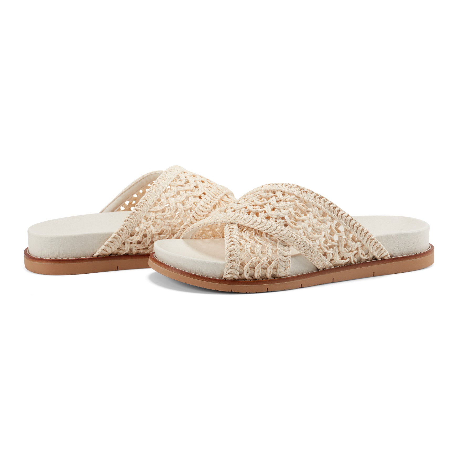 Flurry Round Toe Slip-on Flat Casual Sandals
