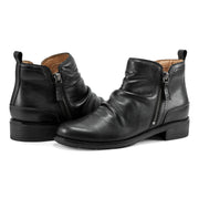 Nadya Round Toe Ruched Casual Booties