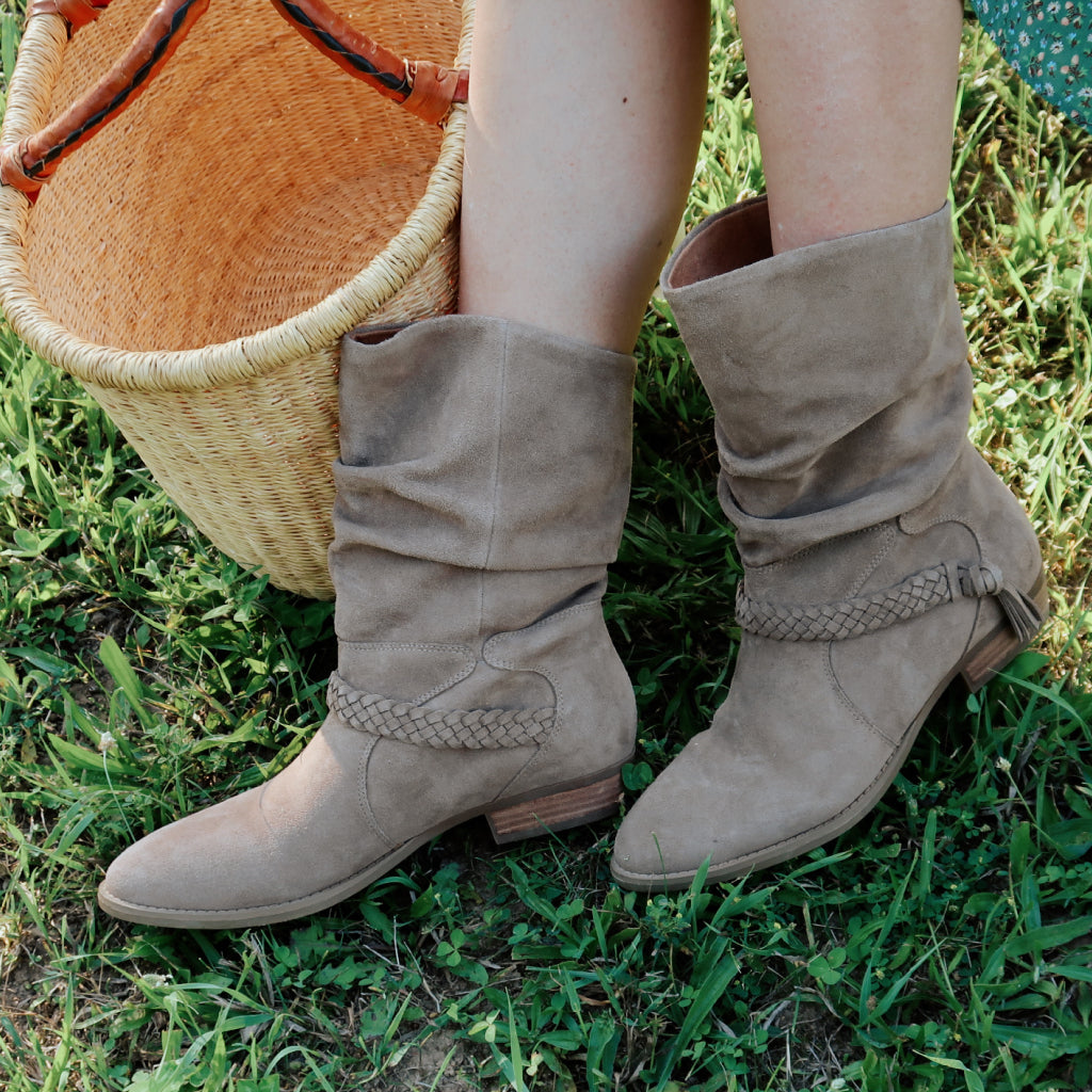 Printy ruched booties collection