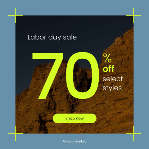 70% off select styles