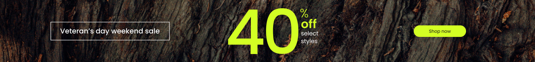 40% off select styles