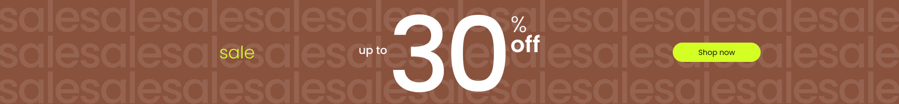 Sale up to 30% off