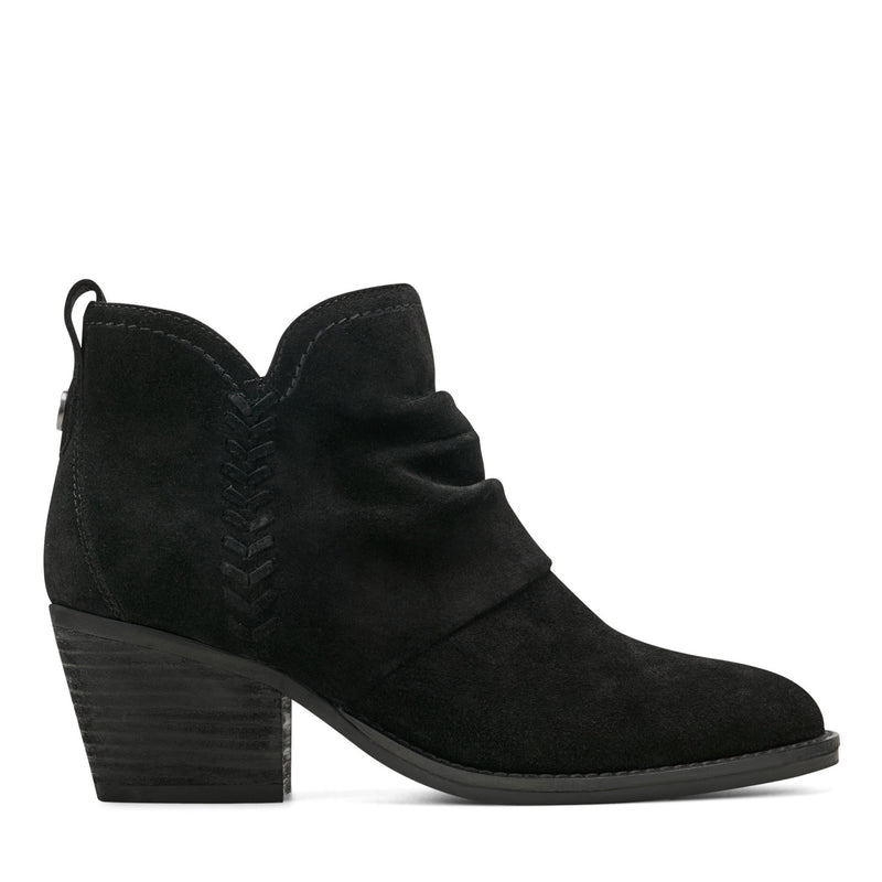 Women's Chandy Suede Ruched Booties - Black Suede | earth shoes Women's Chandy Suede Ruched Booties - Black Suede | earth shoes