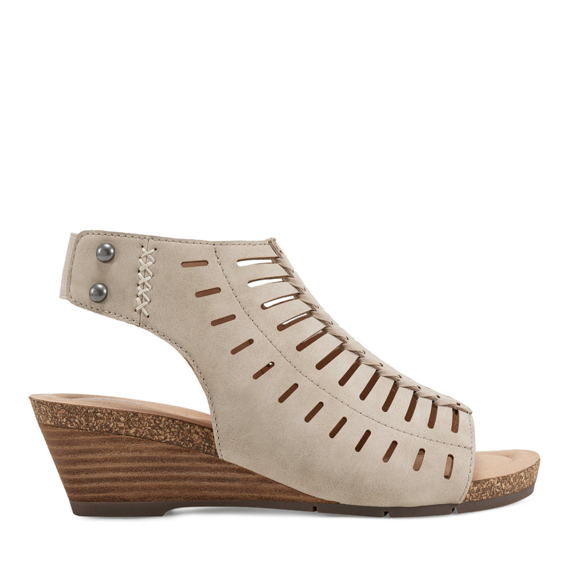 Hana Round Toe Laser Cut Dress Sandals