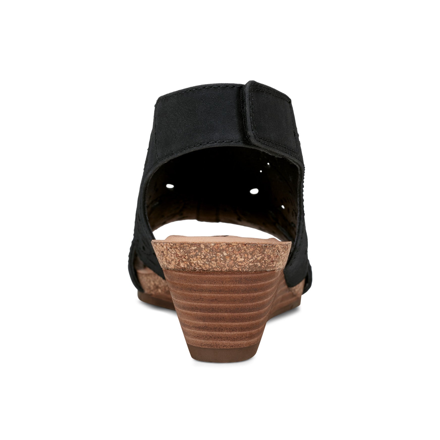 Halin Round Toe Slingback Wedge Sandals