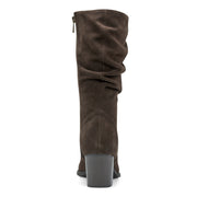 Vine Block Heel Almond Toe Casual Boots