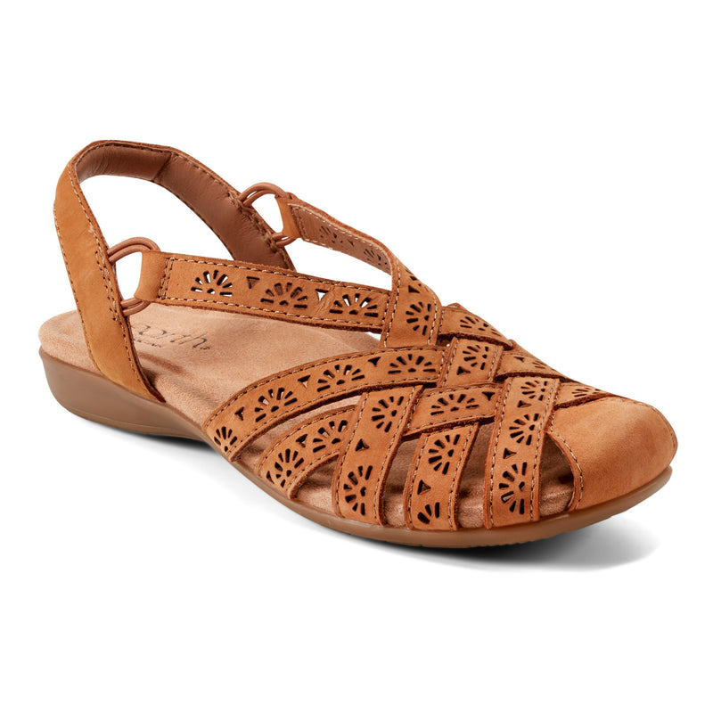 Briel Round Toe Casual Slingback Flat Sandals