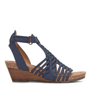 Hattie Round Toe Strappy Wedge Sandals