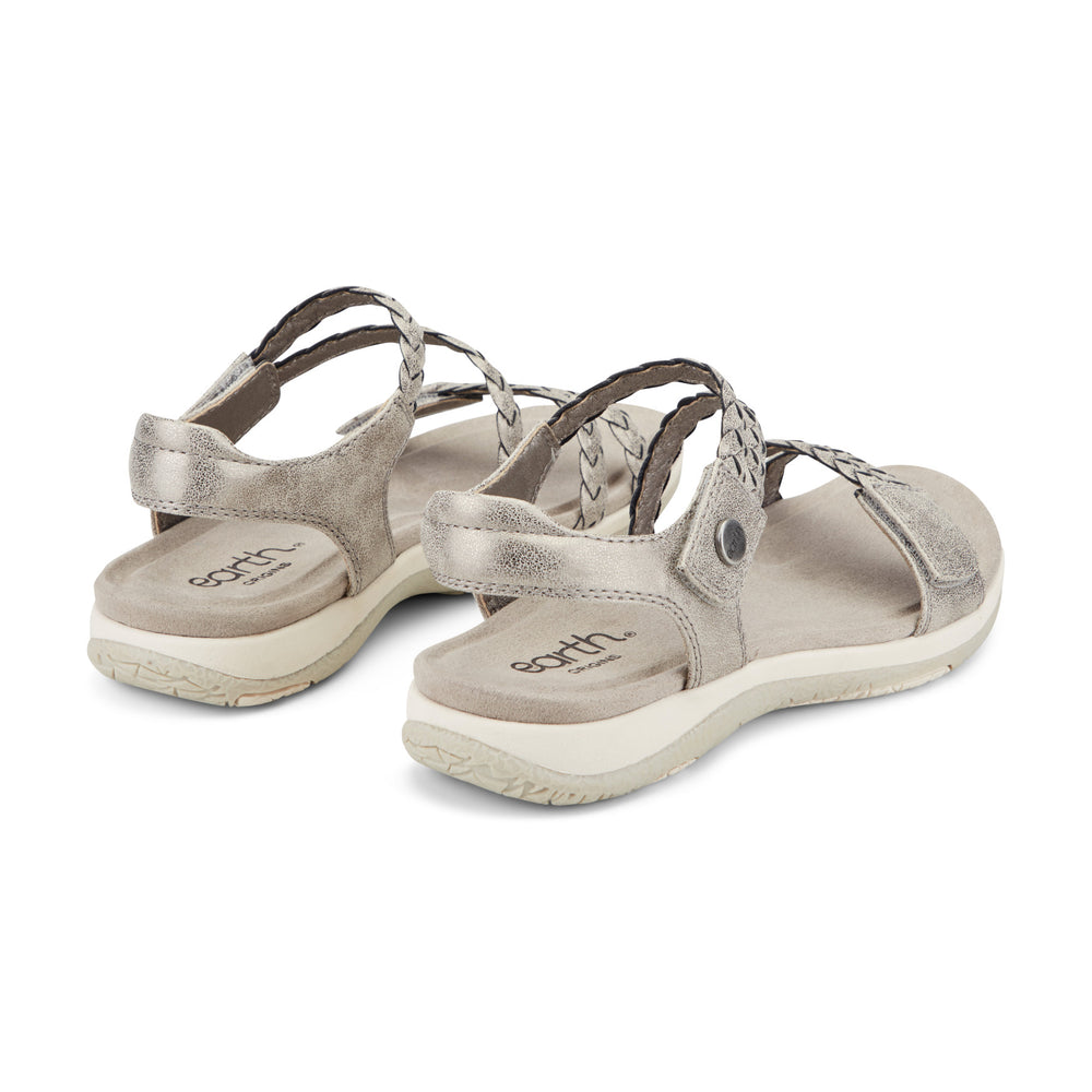 Women's Stellon Braided Strappy Sandals - Silver | earth® shoes