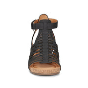 Hattie Round Toe Strappy Wedge Sandals