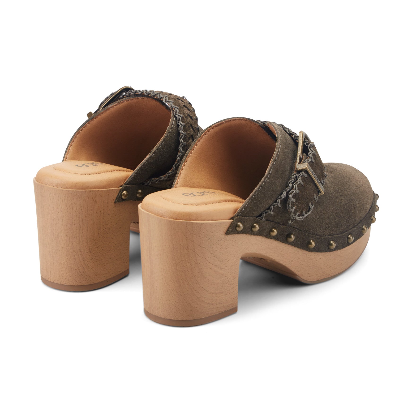 Gilly Heeled Suede Clogs