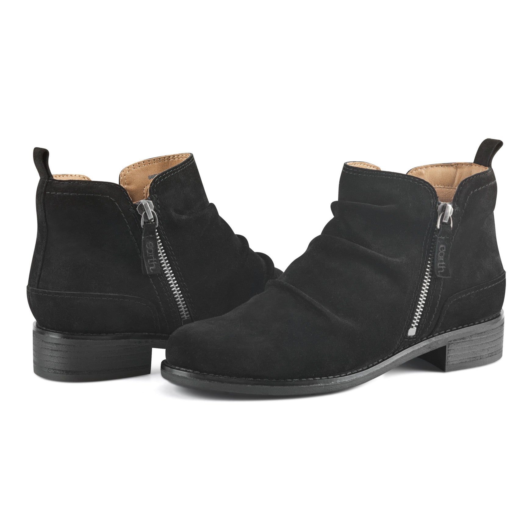 Nadya Round Toe Ruched Casual Booties