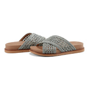 Flurry Round Toe Slip-on Flat Casual Sandals