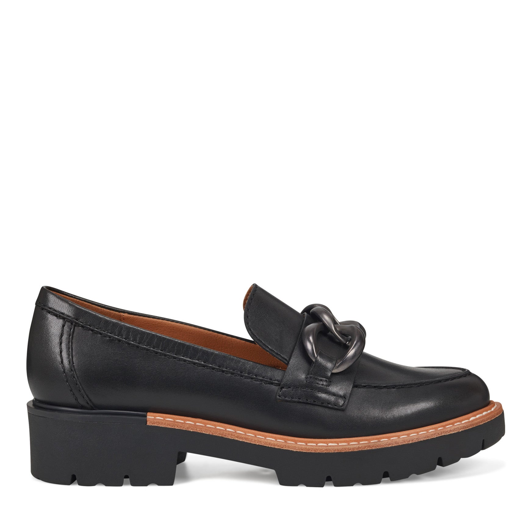 Zalor Round Toe Lug Sole Casual Slip-on Loafers