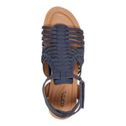 Hattie Round Toe Strappy Wedge Sandals