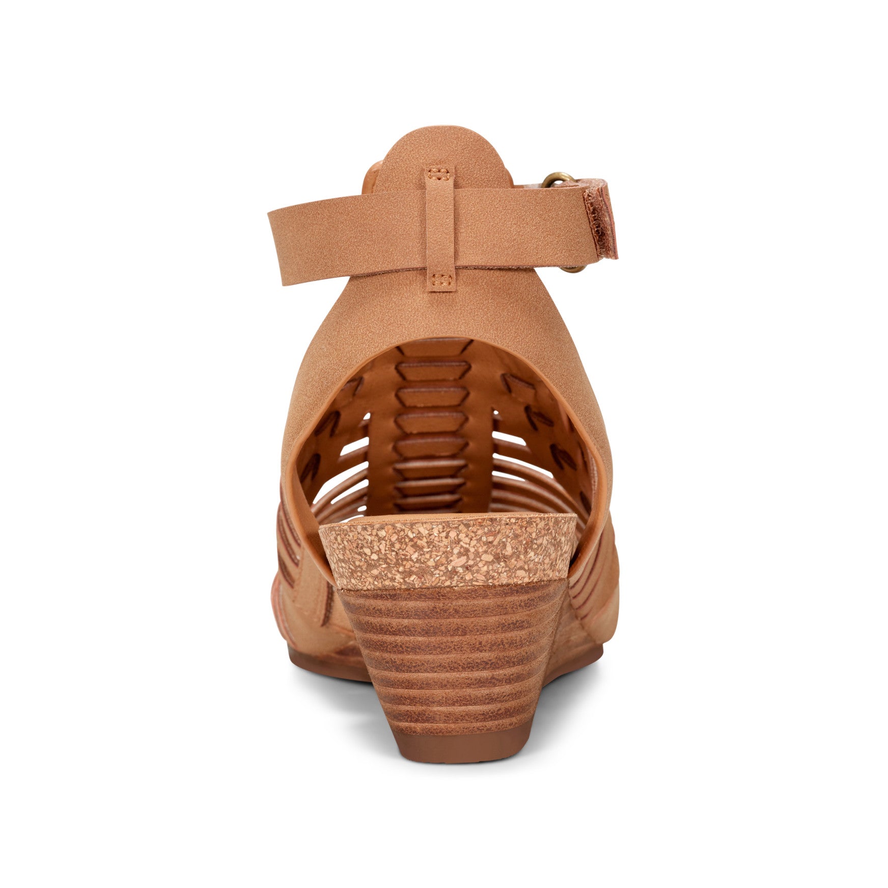 Hattie Round Toe Strappy Wedge Sandals