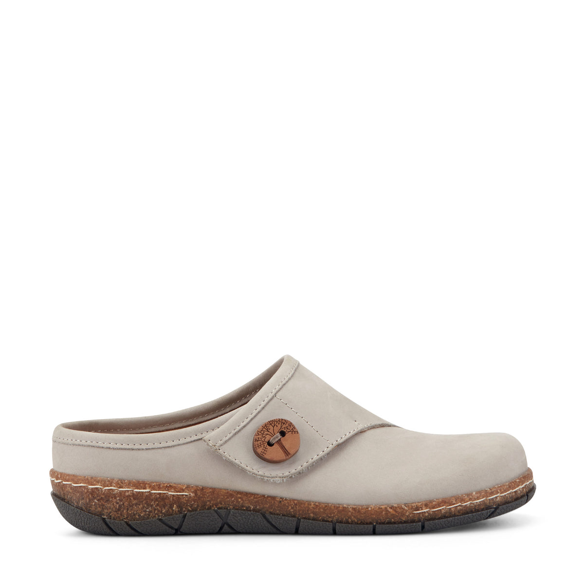 Women's Ezra Slip-On Clogs - Light Grey Leather | earth® shoes