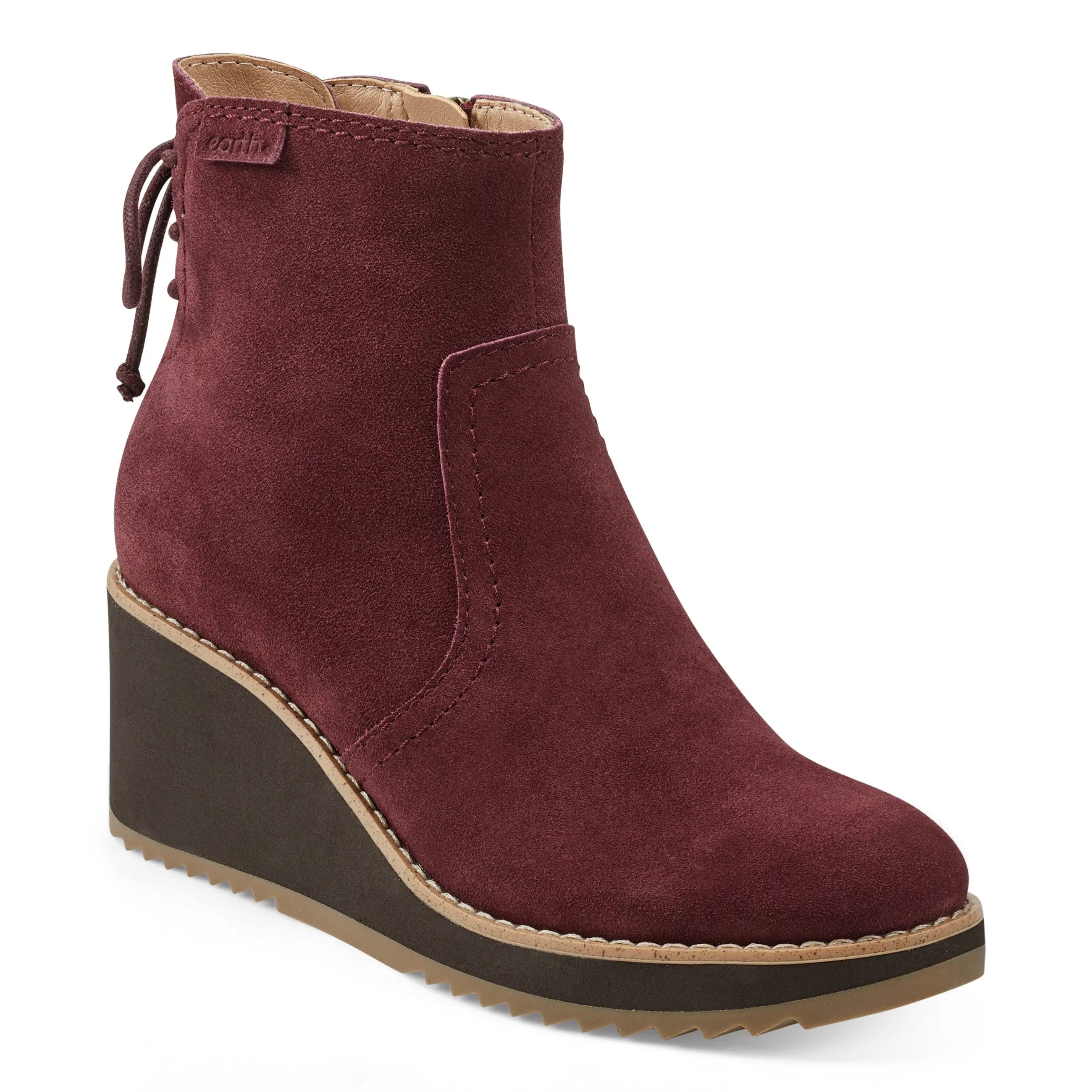 Calia Round Toe Casual Wedge Ankle Booties
