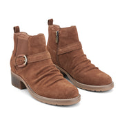 Zane Suede Ruched Booties