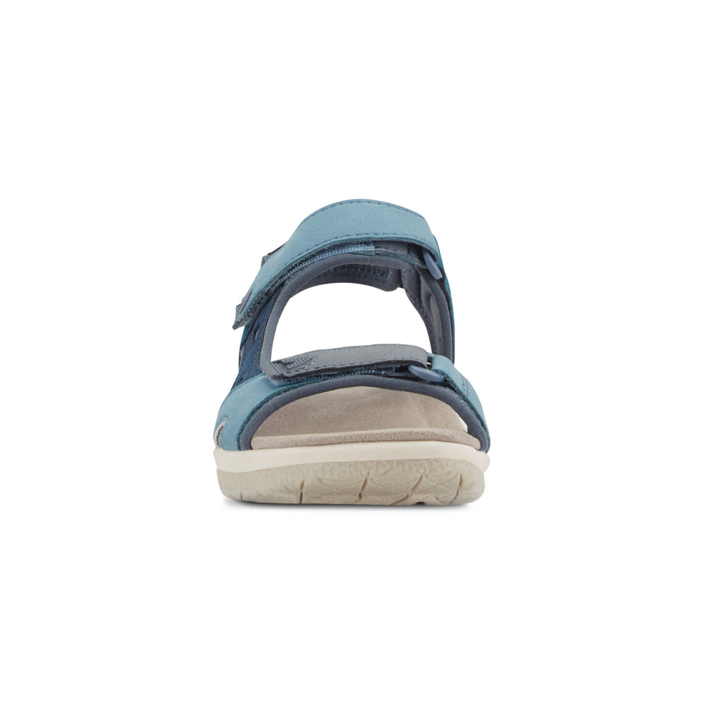 Women's Skylar Round Toe Lightweight Casual Flat Sandals - Blue Multi ...