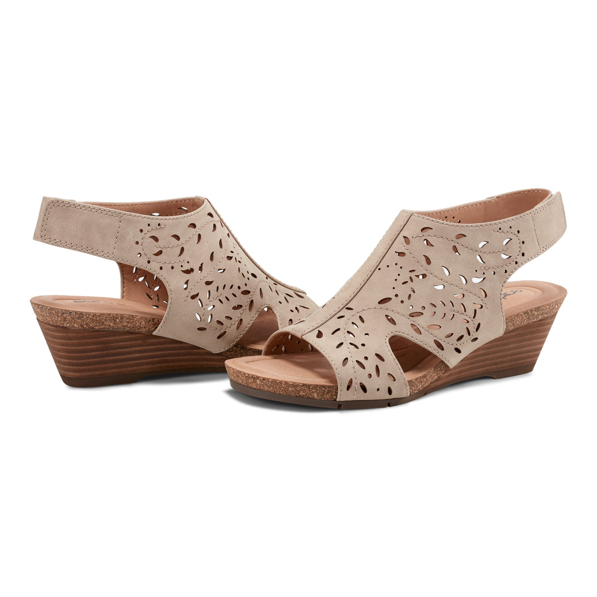 earth® Halin Round Toe Casual Slingback Wedge Sandals
