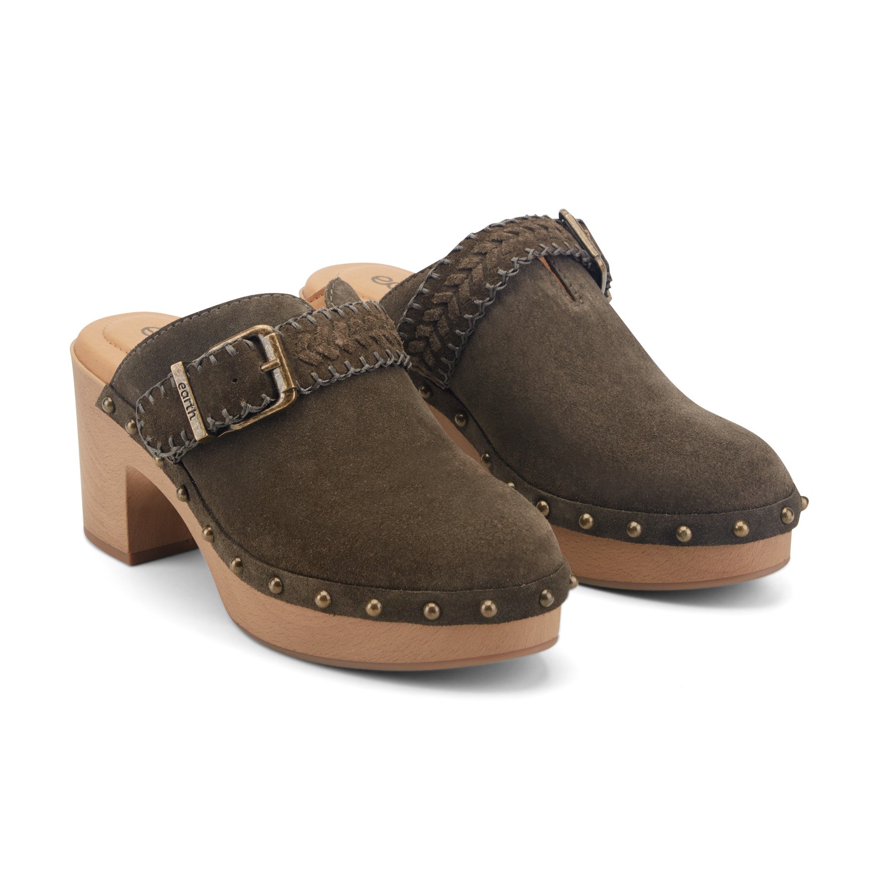 Gilly Heeled Suede Clogs