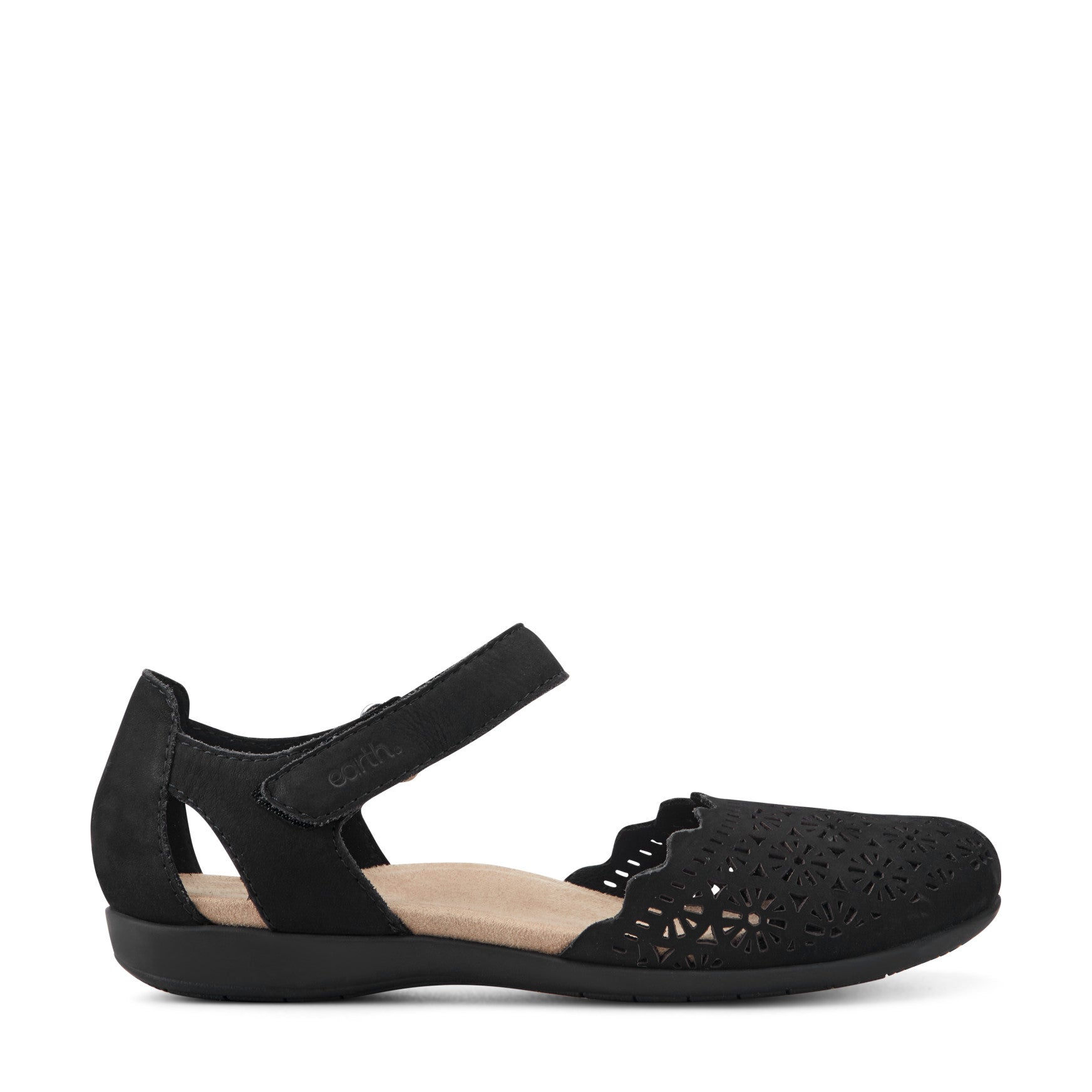 Women's Bronnie Casual Slip-On Perforated Sandals - Black Leather
