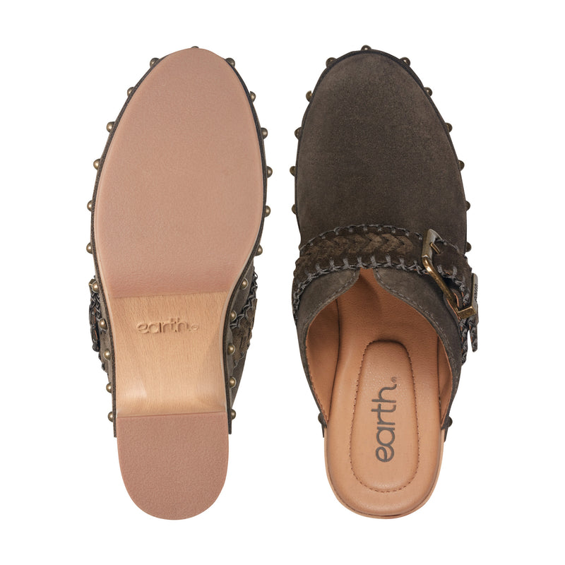 Gilly Heeled Suede Clogs