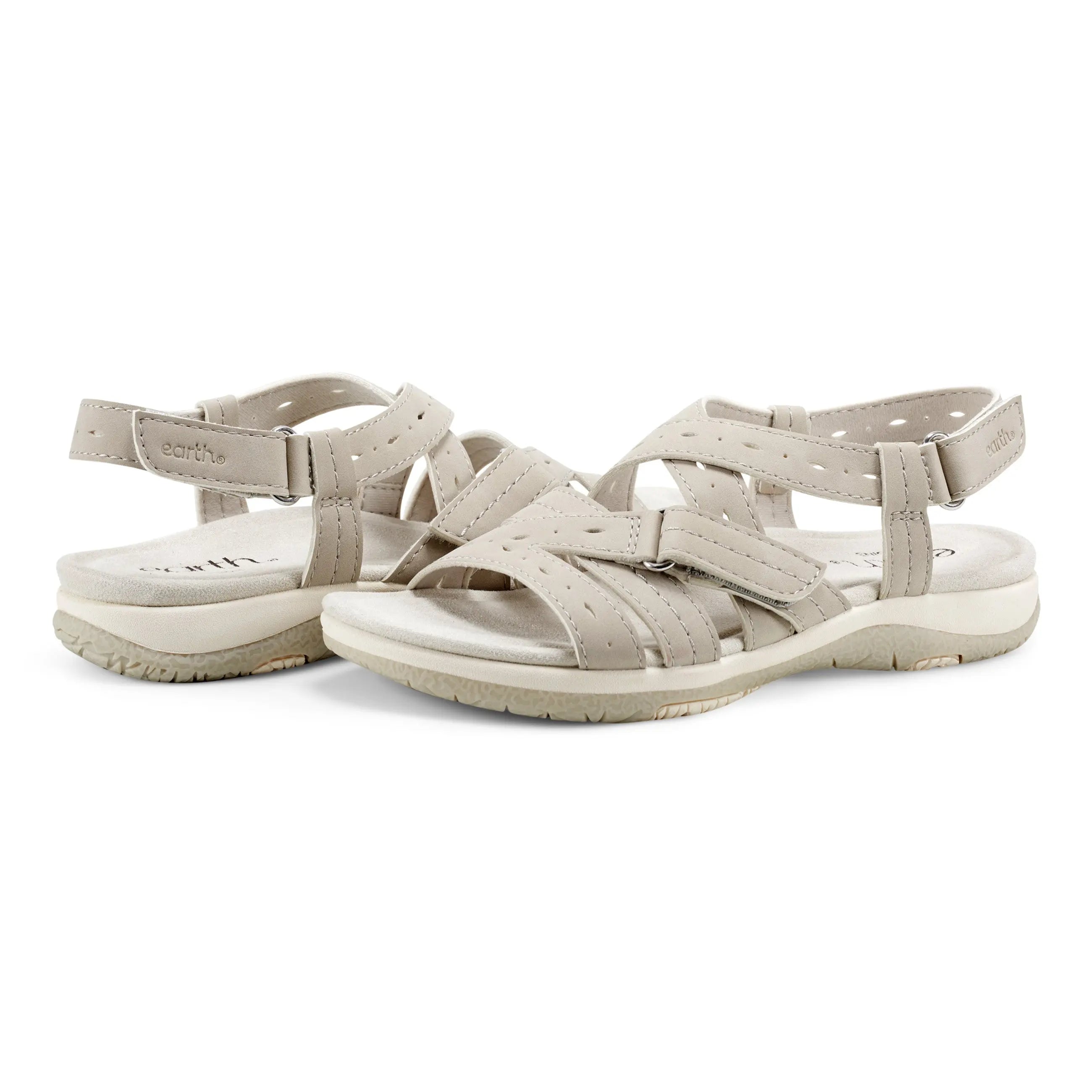 Samsin Round Toe Strappy Casual Flat Sandals
