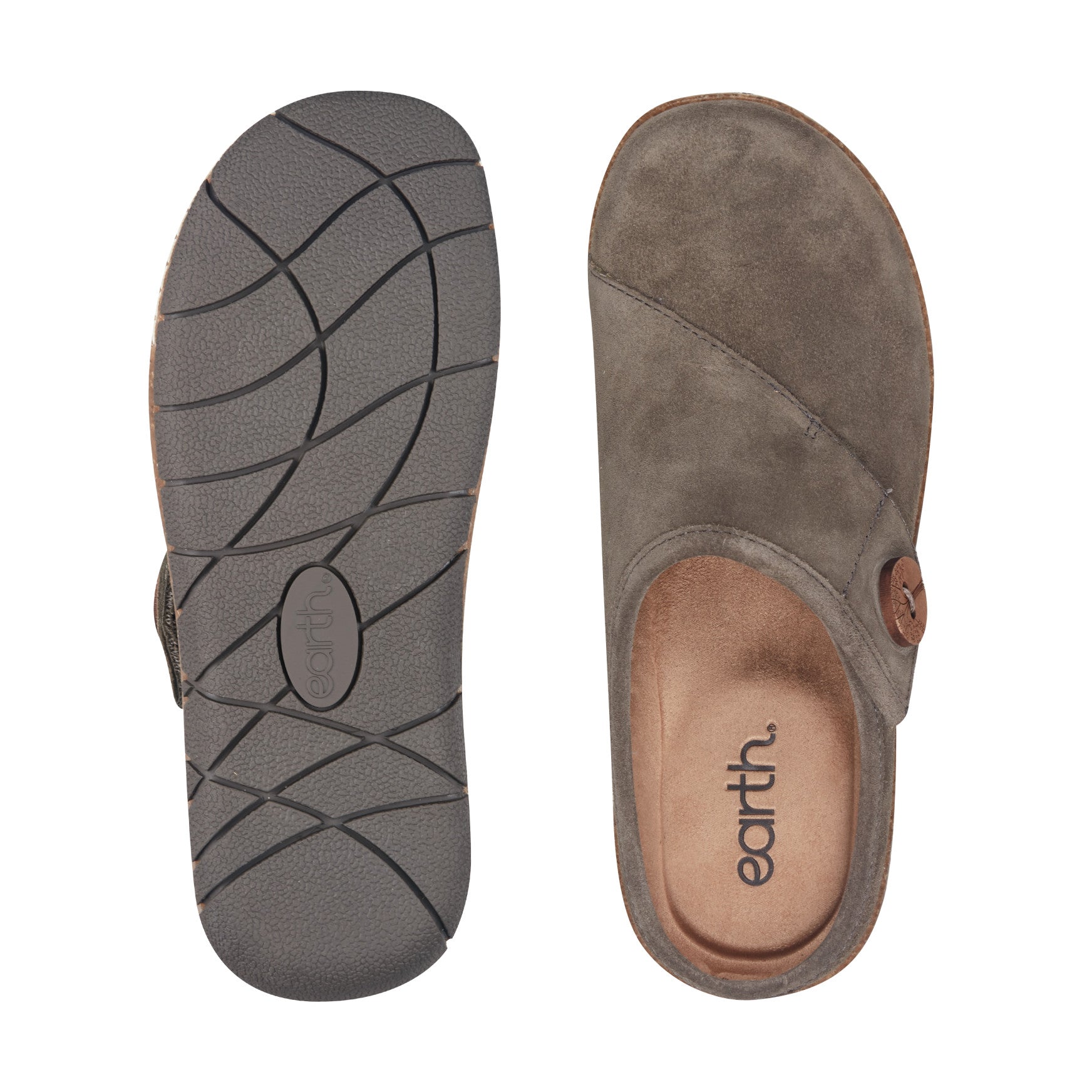 Women's Ezra Slip-On Clogs - Medium Green Suede | earth® shoes