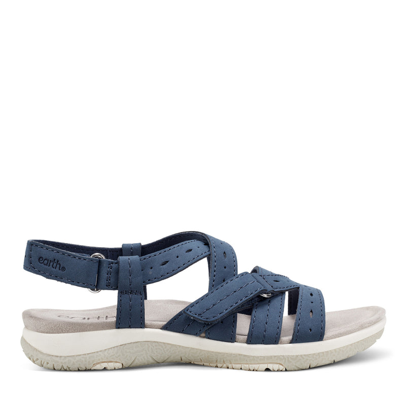 Samsin Round Toe Strappy Casual Flat Sandals