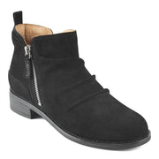 Nadya Round Toe Ruched Casual Booties