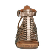 Hattie Round Toe Strappy Wedge Sandals