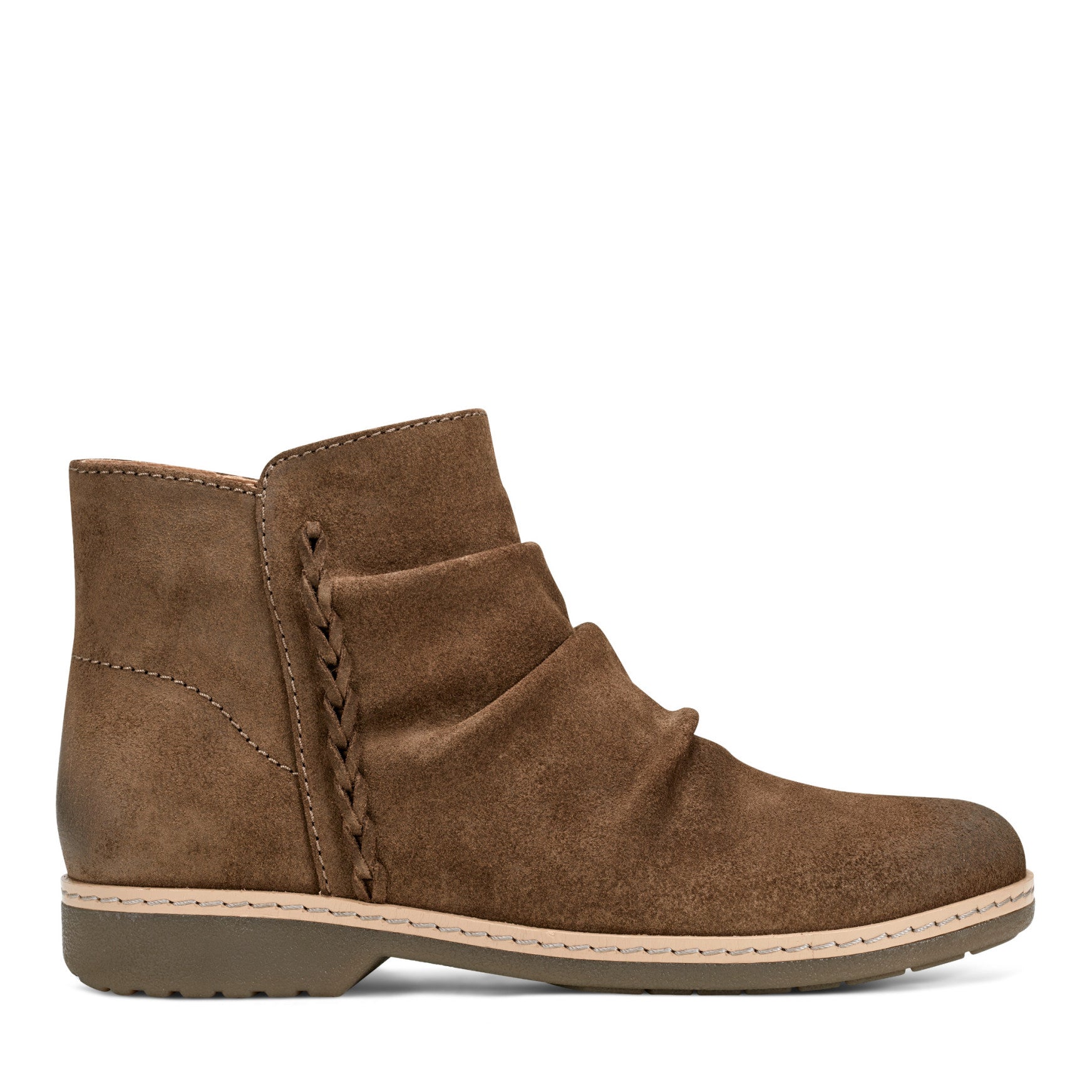 Hilaree Water Repellent Round Toe Ruched Casual Booties