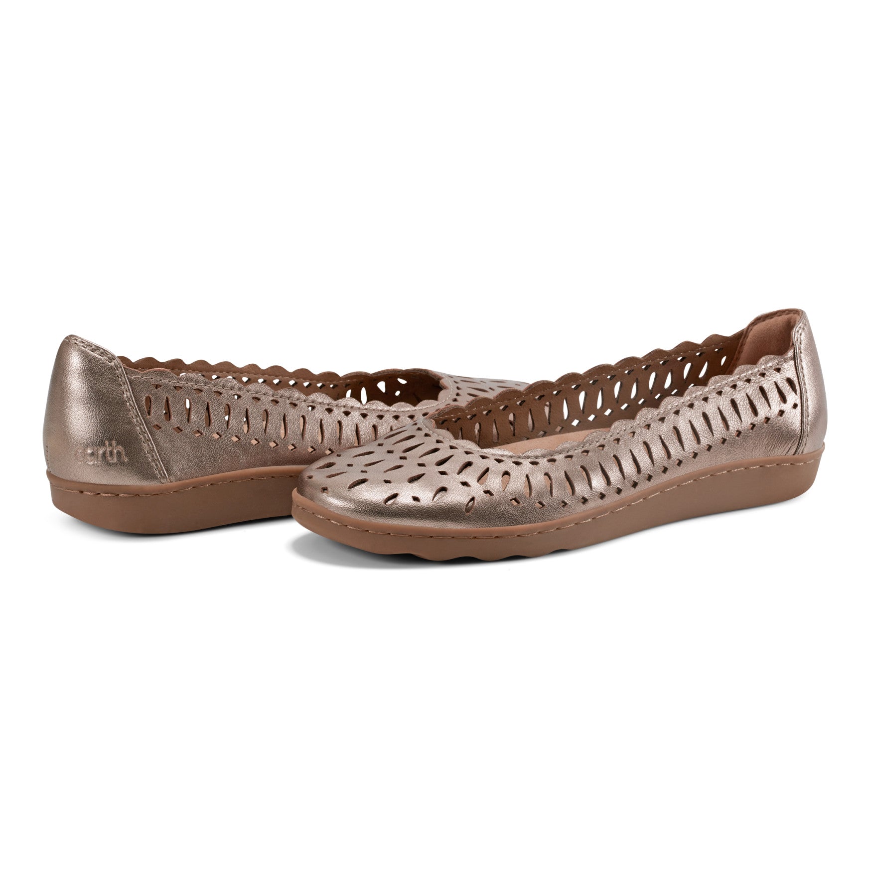 Earth Women's Luna Flats | Pewter | Size 8.5 | Leather Earth Women's Luna Flats | Pewter | Size 8.5 | Leather